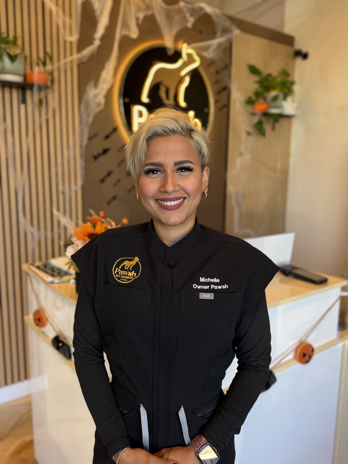 Michelle Miranda, founder and groomer at Pawsh Pet Grooming